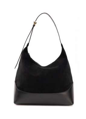 Loop Large Bag Suede Leather, Black 