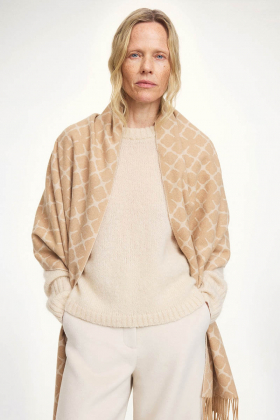 Ortega cashmere-blend scarf, Tannin