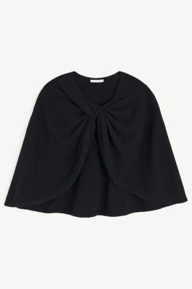 Pinne wool cape, Black