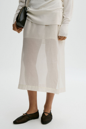 Esta silk organza skirt, Soft white