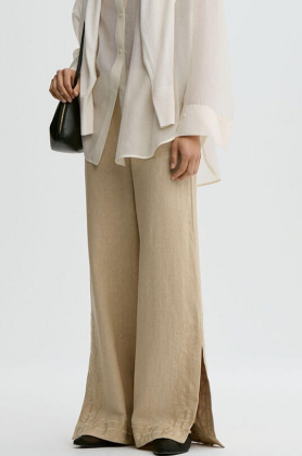Michelle linen trousers, Old beige