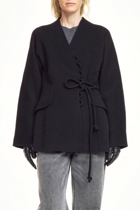 Lalou wool blazer, Black