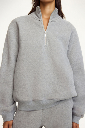 Lipa organic cotton sweatshirt, Grey melange