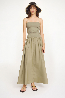 Marc Organic Cotton Maxi Dress, Deep Lichen Green