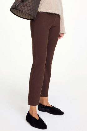 Vilea Cropped Trousers, Coffee Brown