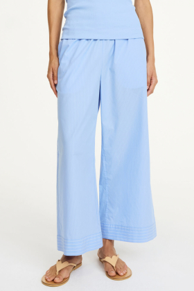 Mirabello Wide-Leg Trousers, Blue Iris Strip