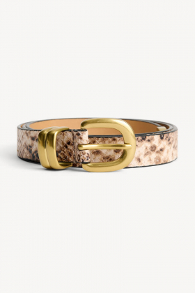 Zoilo Leather Belt, Snake