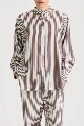 Mandria shirt, Brown stripe