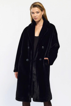 Teddy bear coat, black