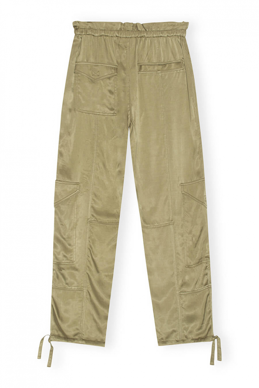 The Caroline Pants: Colorful Satin Cargo Pants