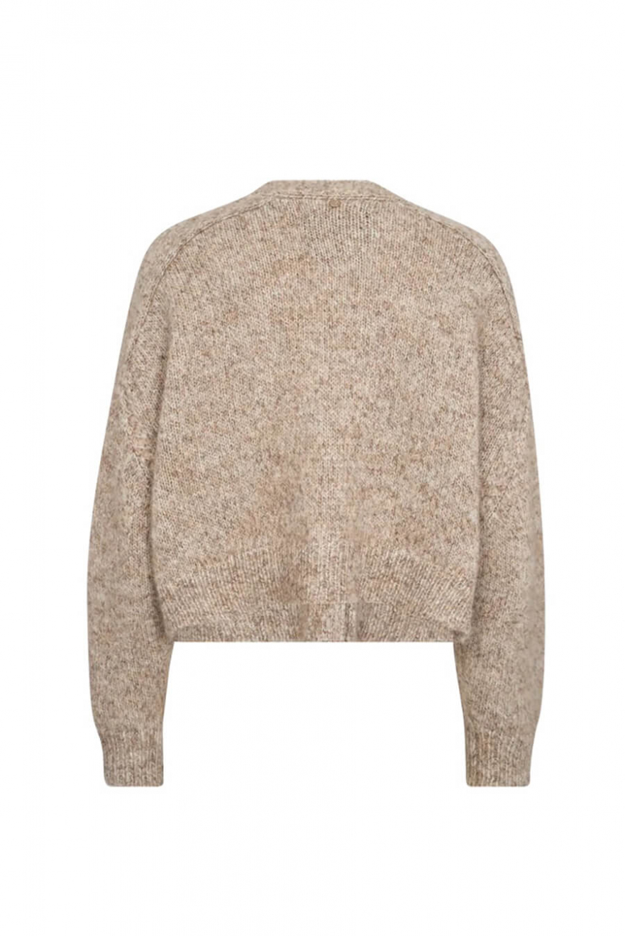 【IONSEOUL】Referred Wool Round Cardigan 5FM0164 CIRCLE-CUT MERINO WOOL CARDIGAN - GREY MÉLANGE | COS