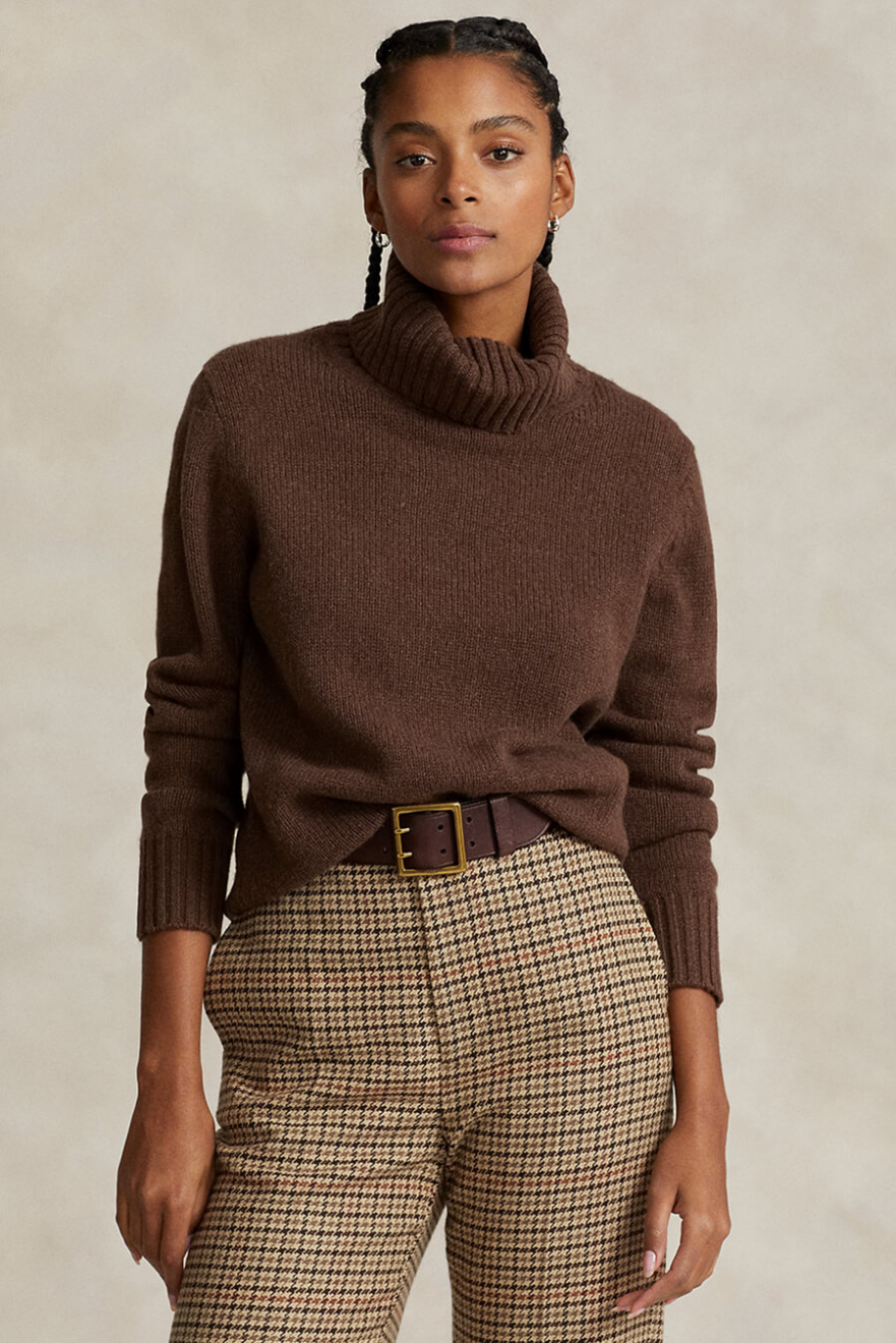 ralph lauren brown sweaters