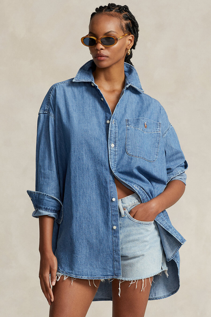 Ladies ralph lauren denim shirt online