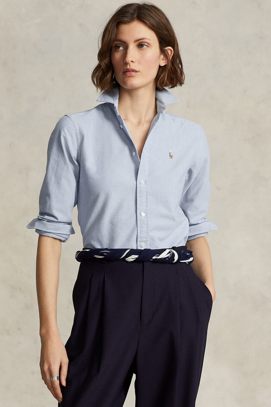 Ralph lauren relaxed fit oxford shirt womens on sale