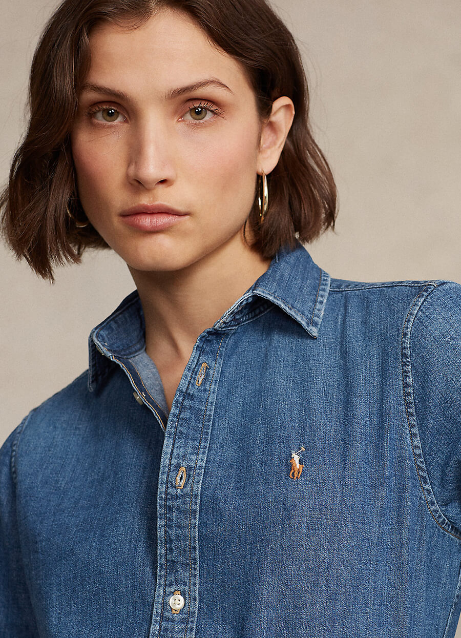 Polo denim 2024 shirt womens