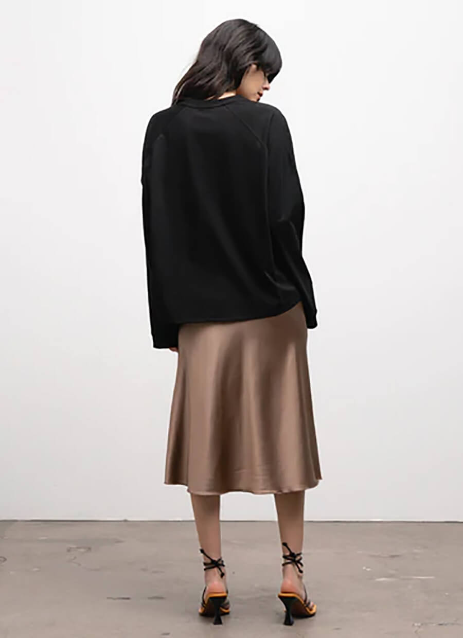 Hana satin skirt, Sand