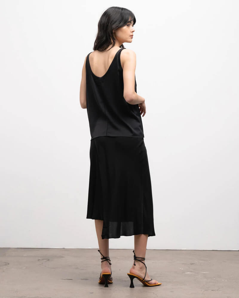 AHLVAR GALLERY Shin silk tank Black Tops For her Elin