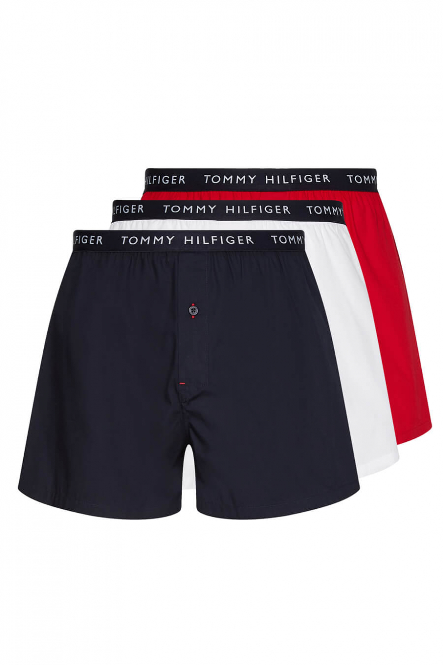 Tommy Hilfiger Men's Recycled Cotton Trunks 3-Pack - Blazer Red