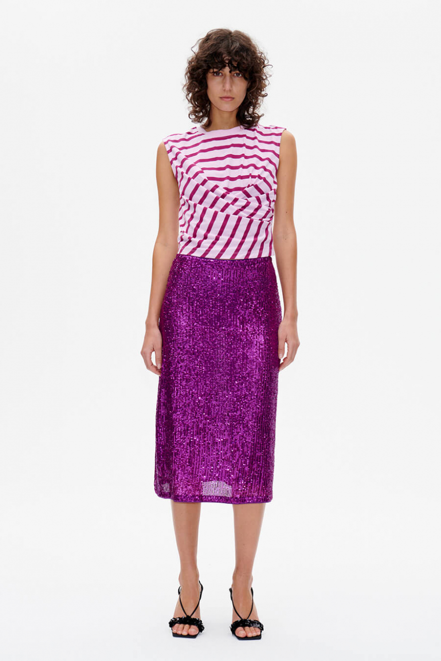 Purple sequin skirt hotsell