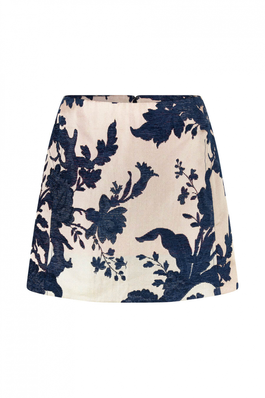 BAUM UND PFERDGARTEN | Sagira Skirt, Cream Blue Flower | Skirts