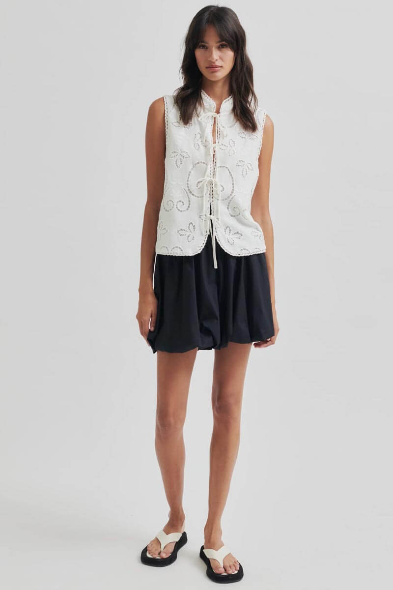 SECOND FEMALE | Nulana Mini Balloon Skirt, Black | Skirts - For