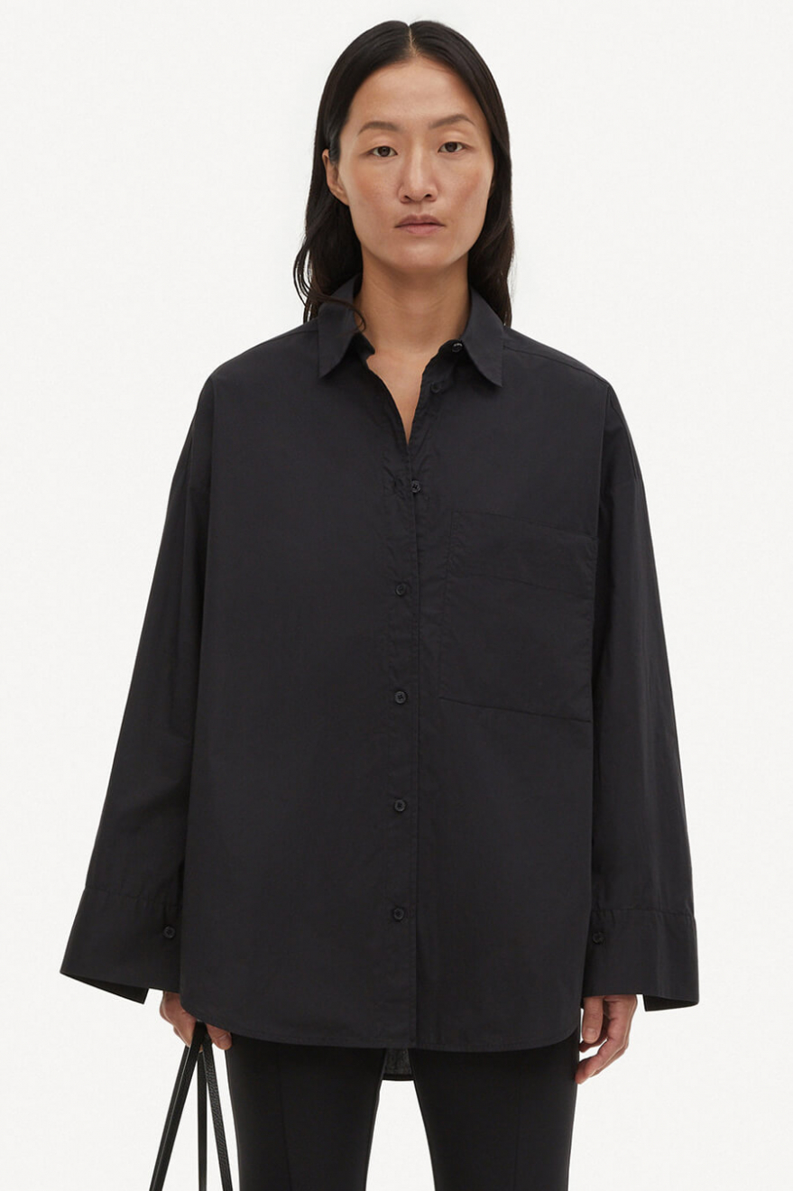 BY MALENE BIRGER | Derris Organic Cotton Shirt, Black | Shirts