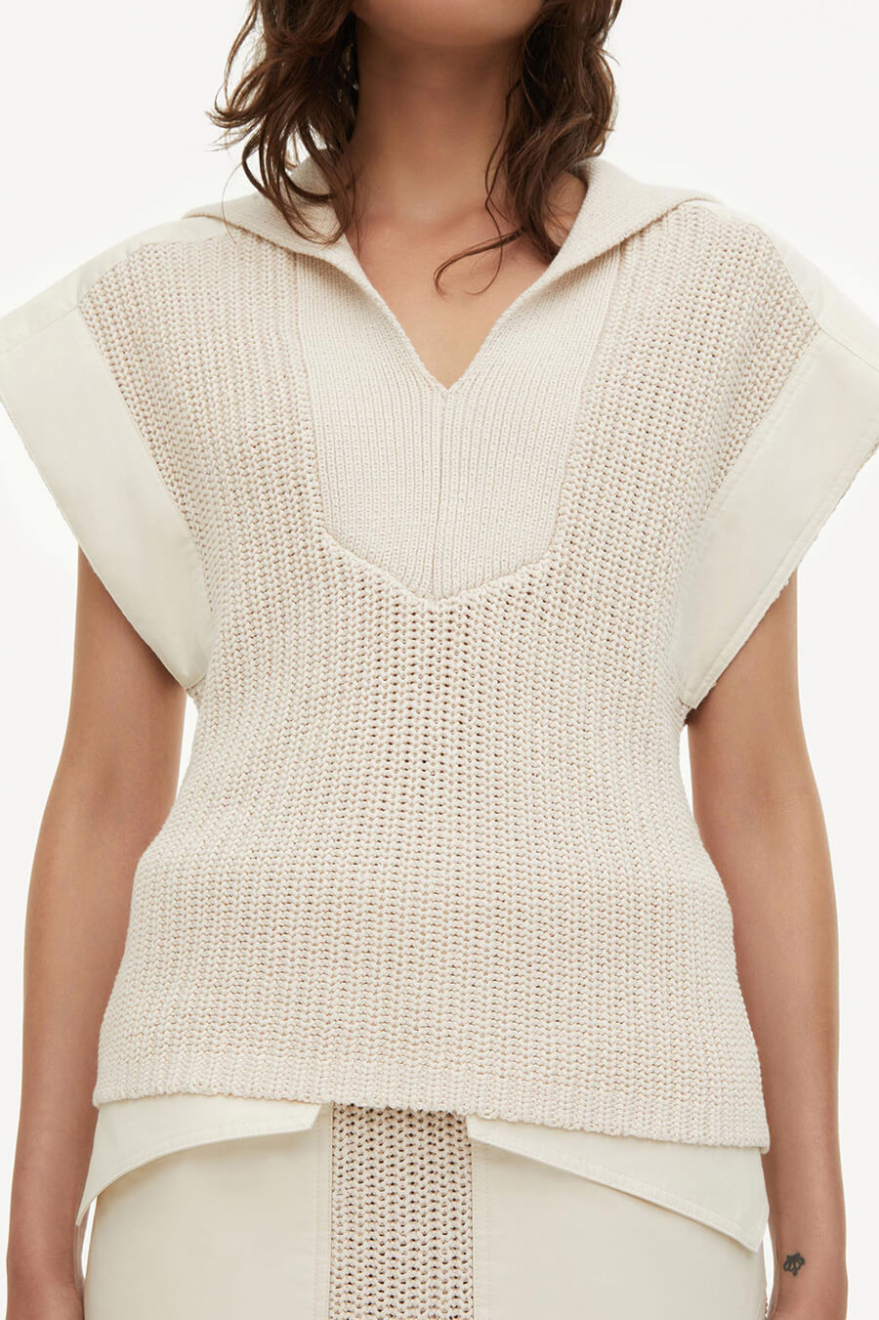 Kiko Sweater Vest Cream Snow