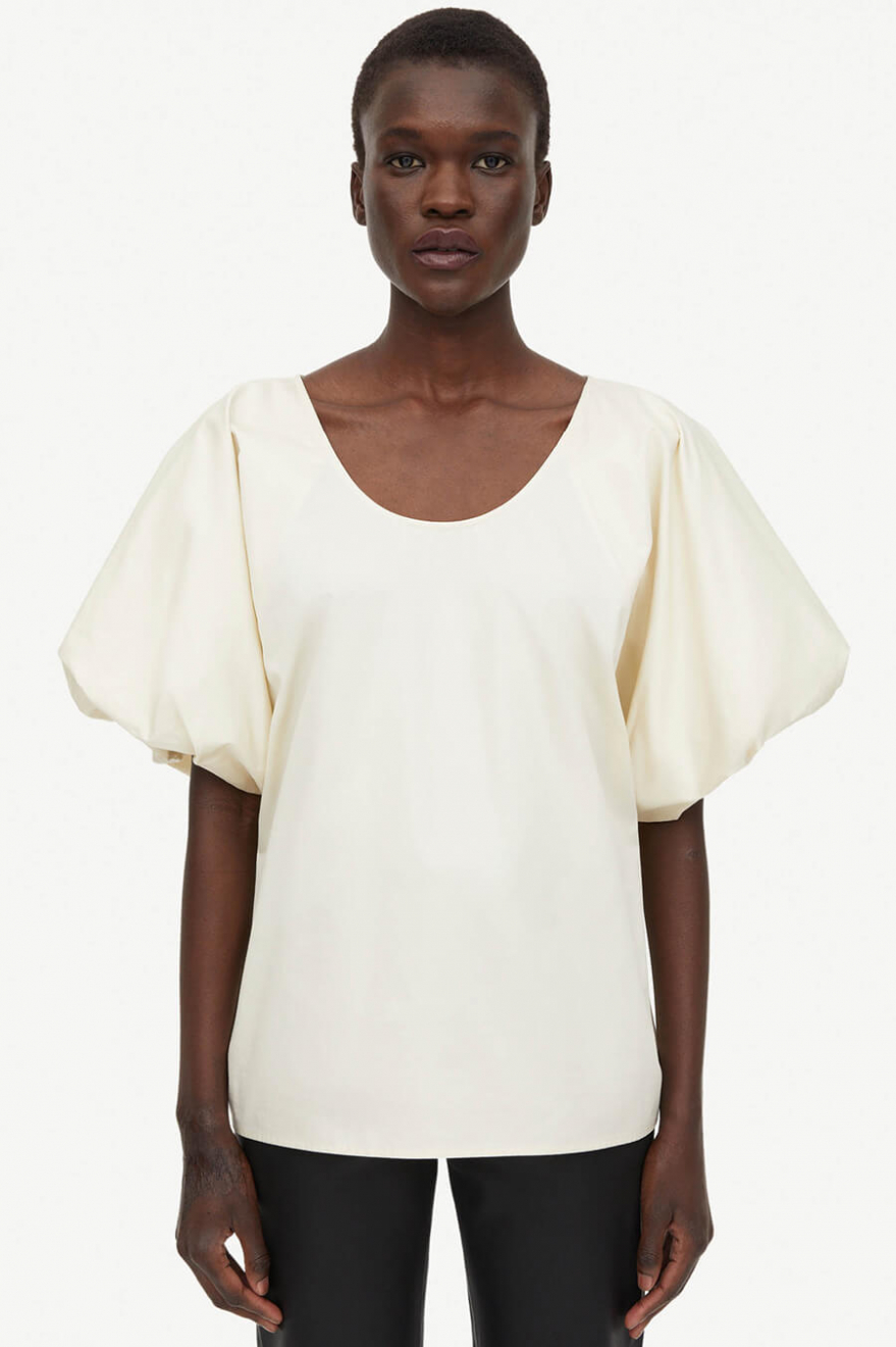 BY MALENE BIRGER Piamontia Organic Cotton Blouse Pearl