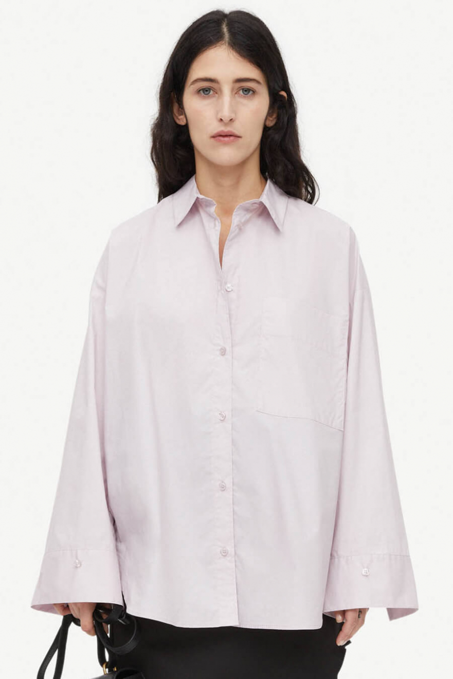 BY MALENE BIRGER Derris Organic Cotton Shirt Pastel Violet